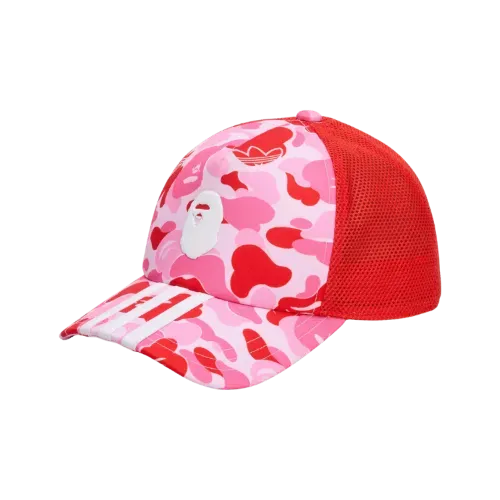 Bape x adidas Boné Trucker Clear Pink