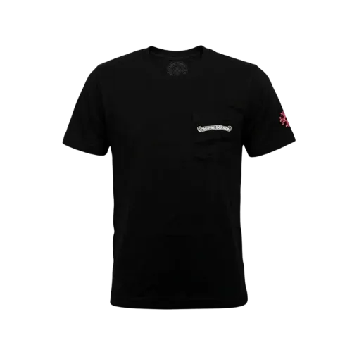 Camiseta Chrome Hearts NYC Scroll Logo Black Red White
