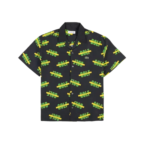 Camisa Lacoste Estampada Golf Black
