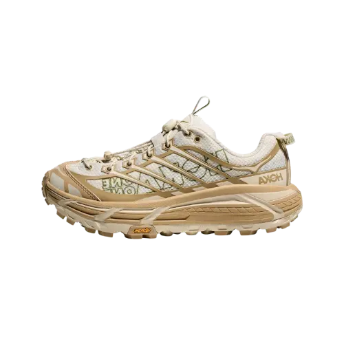 Hoka Mafate Three2 Wordmark Khaki Oatmilk