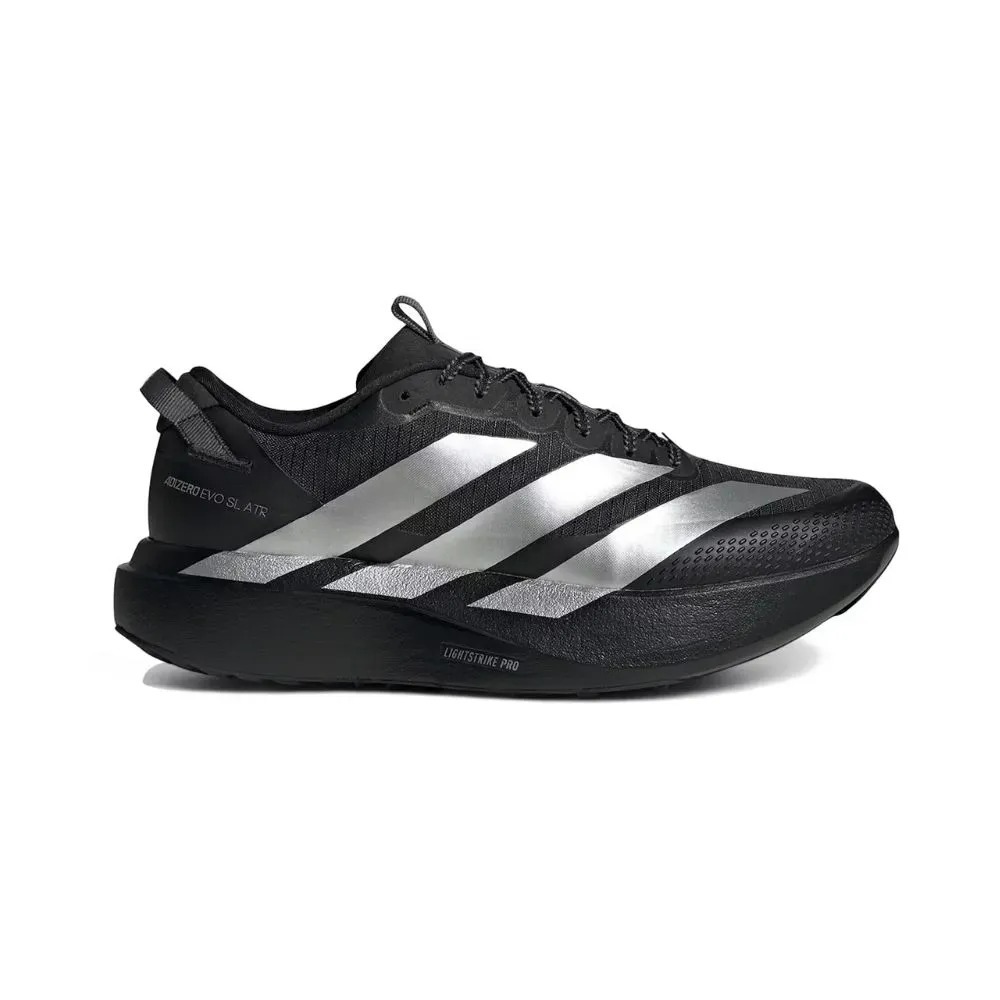 adidas Adizero Evo SL ATR Black Silver Metallic — 38 / 39 / 40 / 41 / 42 / 43, Novo