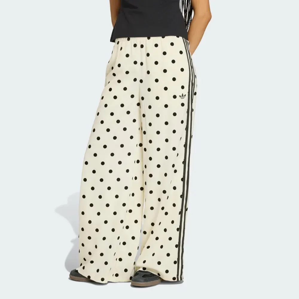 Calça adidas Pantalona Cetim Polka Dots Off White Feminino - Droper