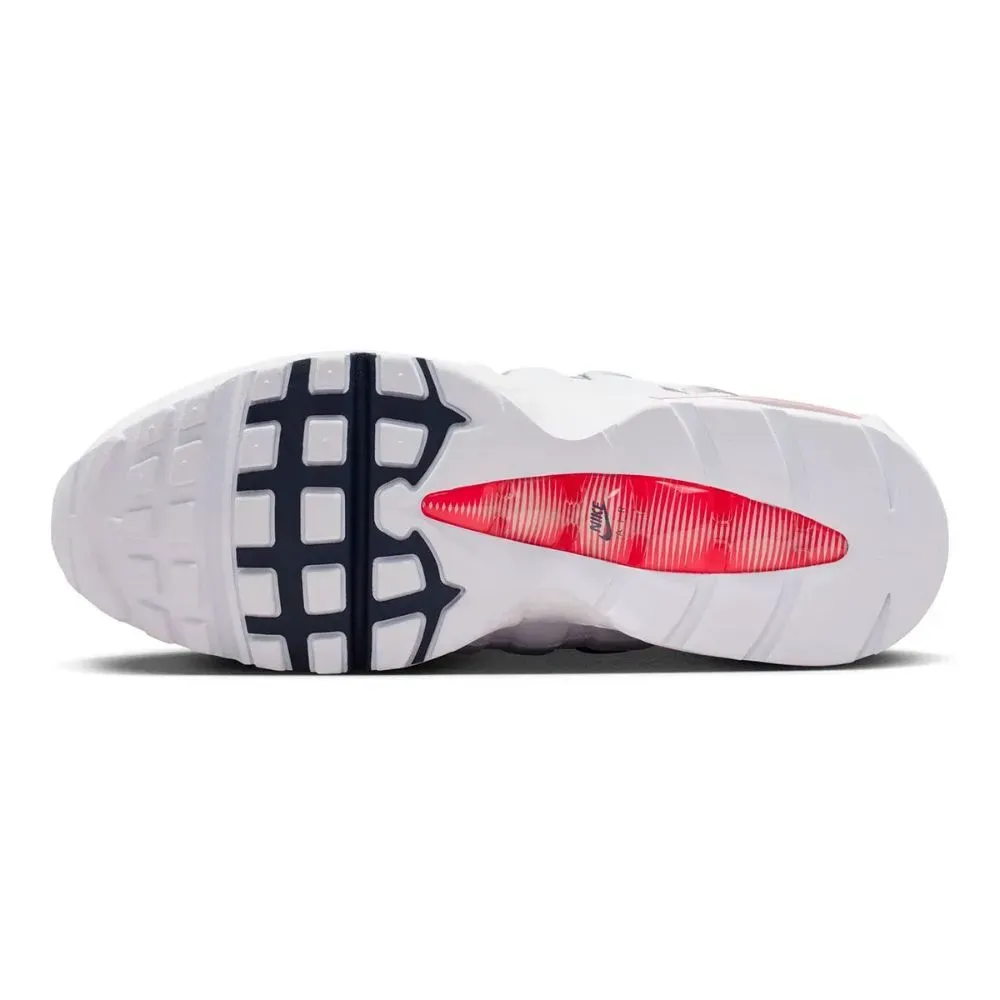 Nike Air Max 95 England White Speed Red Metallic Silver Obsidian