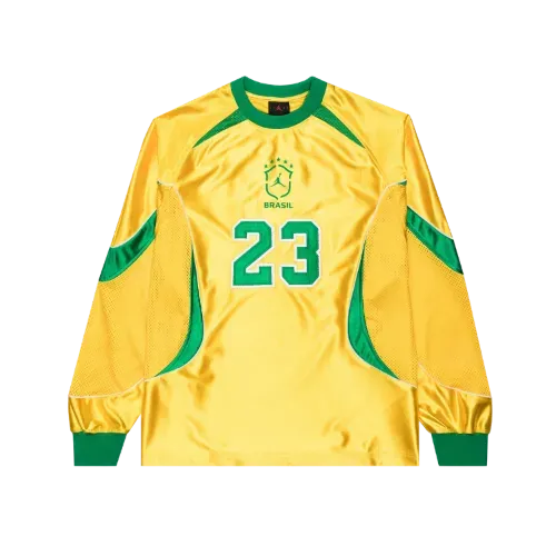 Camiseta Air Jordan Brasil Long Sleeve Goleiro Yellow