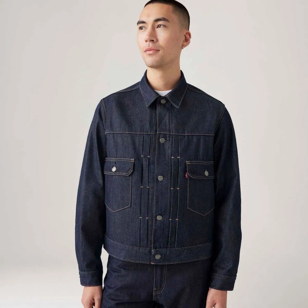 Jaqueta Jeans Levi's Wellthread Trucker Type II Lavagem Escura