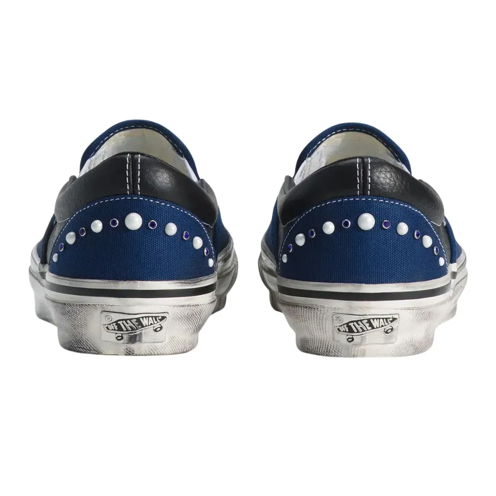 ばんさん　90-12k Satoshi Nakamoto x Vans Slip-On LX Classic 98 Pearlized Indigo