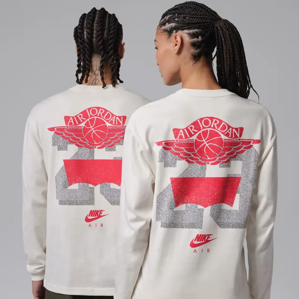 Levi's x Air Jordan Camiseta Manga-Longa Off White - Droper