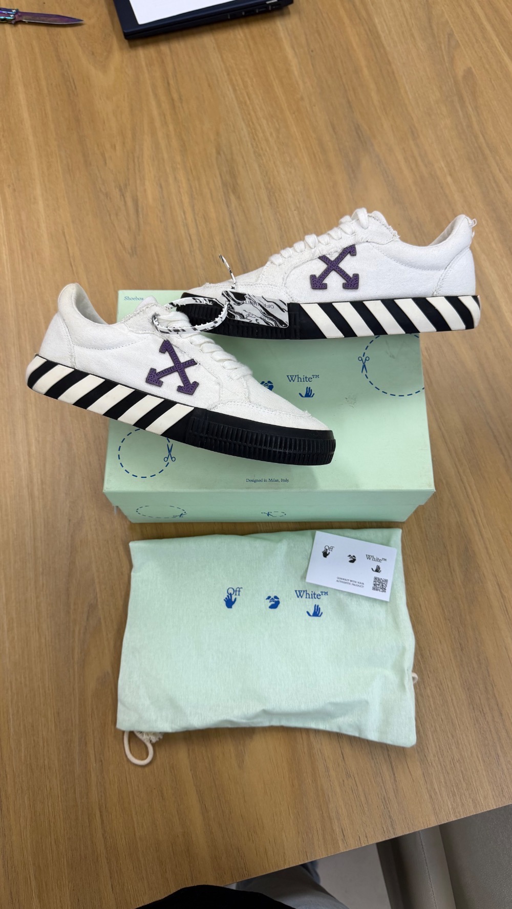 Off-White Vulcanized Low White Purple