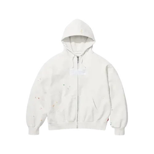 Maison Margiela x Supreme Jaqueta Box Logo Zip Up White SS26-W4