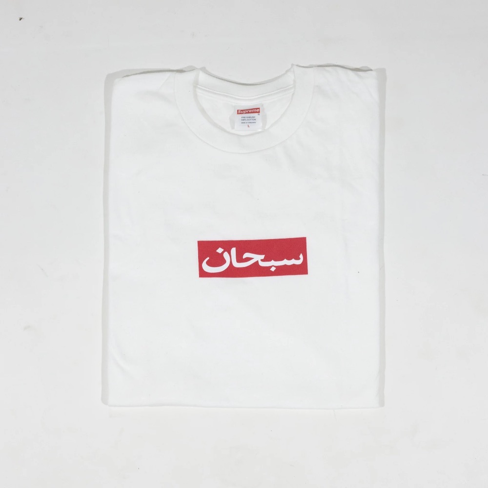 Camiseta Supreme Arabic Box Logo White SS26-W1 — G, Novo
