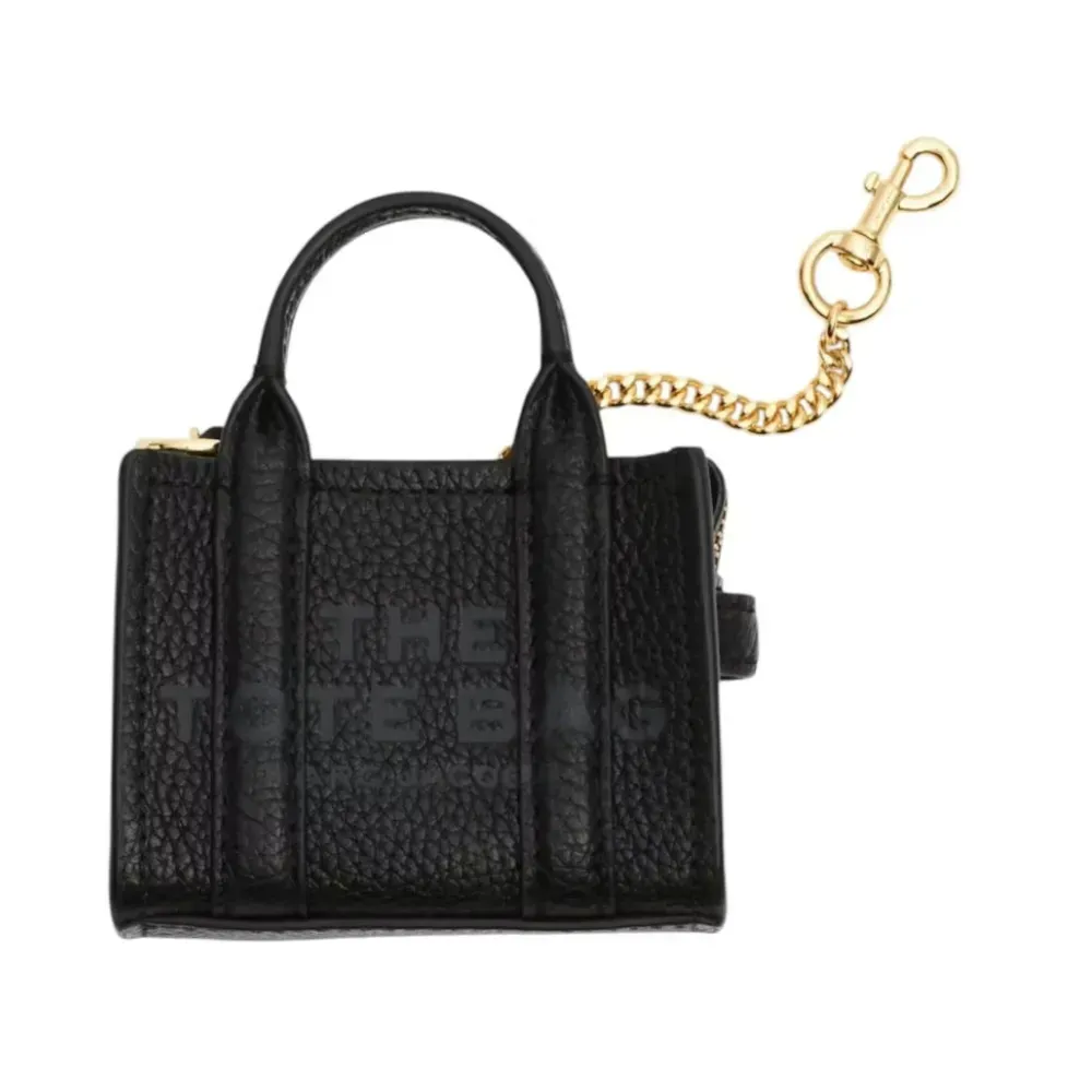 Chaveiro Marc Jacobs The Nano Tote Charm Bag Black - Droper