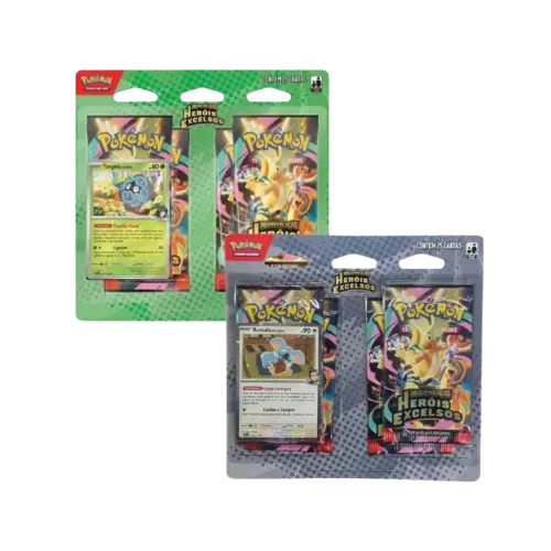 Kit 12 Blister Quádruplo ME2.5 Heróis Excelsos Pokémon TCG PT-BR