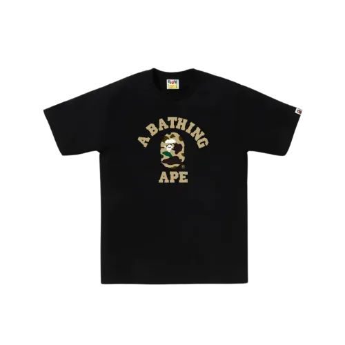 Camiseta A Bathing Ape Bape 1st Camo College Black Yellow
