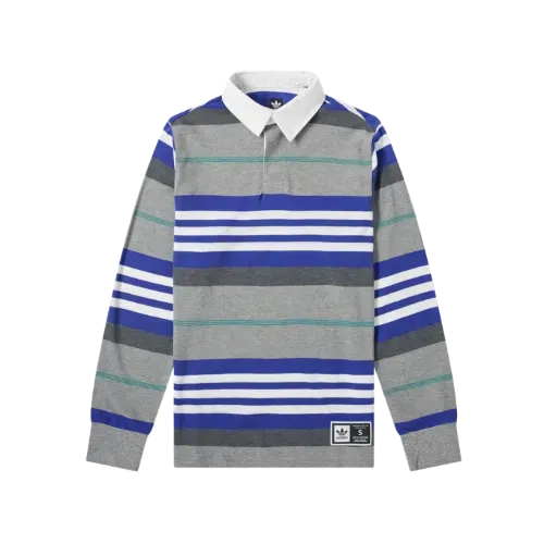 Camiseta adidas Polo Long Sleeve Cleland Rugby Grey Royal