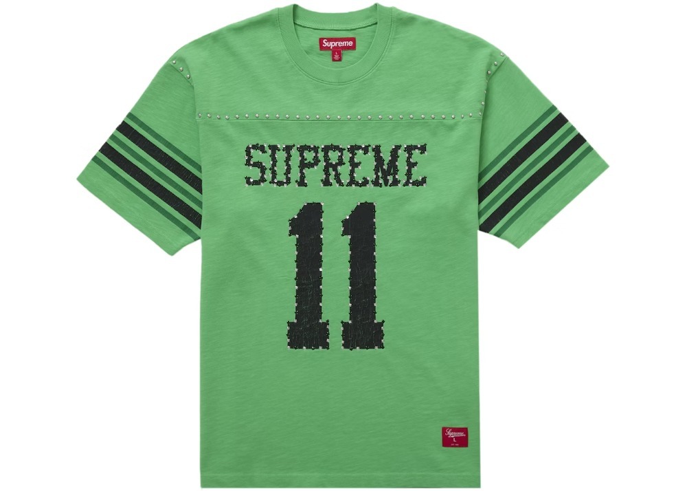 Camiseta Supreme Studded S/S Football Top Green SS26-W1 — G, Novo