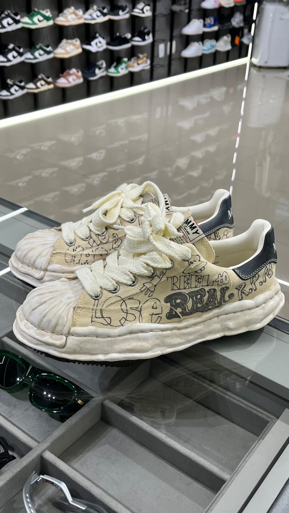 Maison Mihara Yasuhiro Blakey OG Sole Graffiti Printed.
