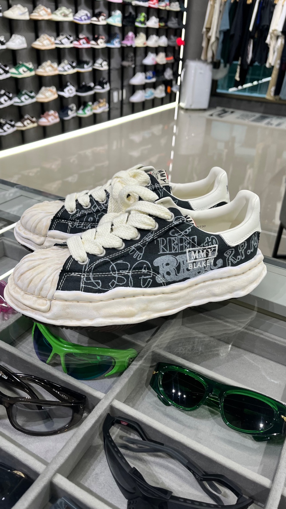 Maison Mihara Yasuhiro Blakey OG Sole Graffiti Printed.