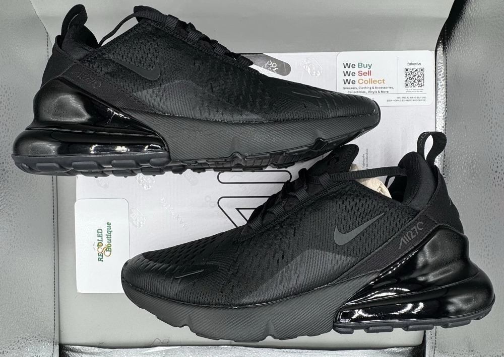 Nike Air Max 270 Triple Black — 37 / 37.5 / 38 / 39 / 39.5 / 40 / 40.5 / 41 / 42 / 42.5 / 43 / 43.5 / 44, Novo
