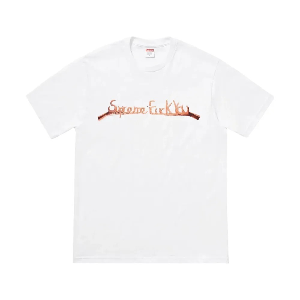 Camiseta Supreme Fuck You White — G, Novo
