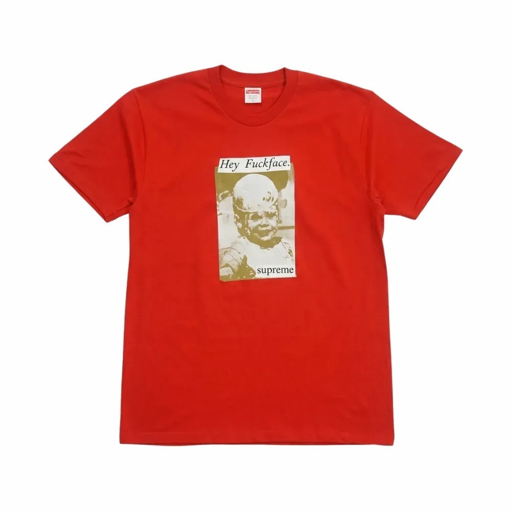Camiseta Supreme Hey Fuckface Red — M / XG, Novo