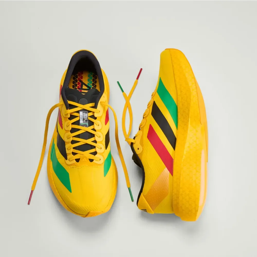 Bob Marley x adidas Adizero Evo SL Jamaica 26 Bold Gold - Droper