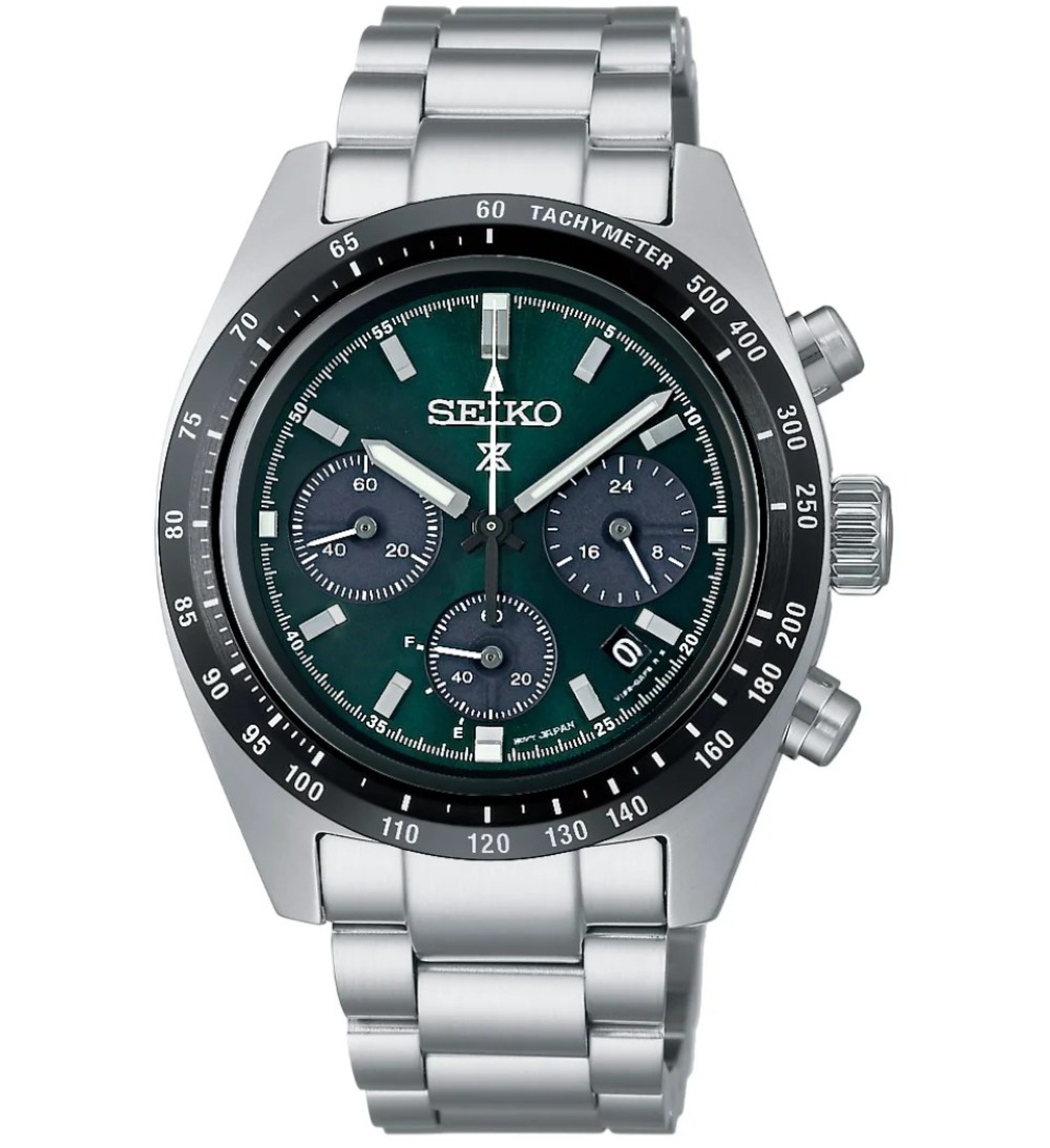 Relógio Seiko Prospex Speedtimer Solar Chronograph Deep Green — Único, Novo