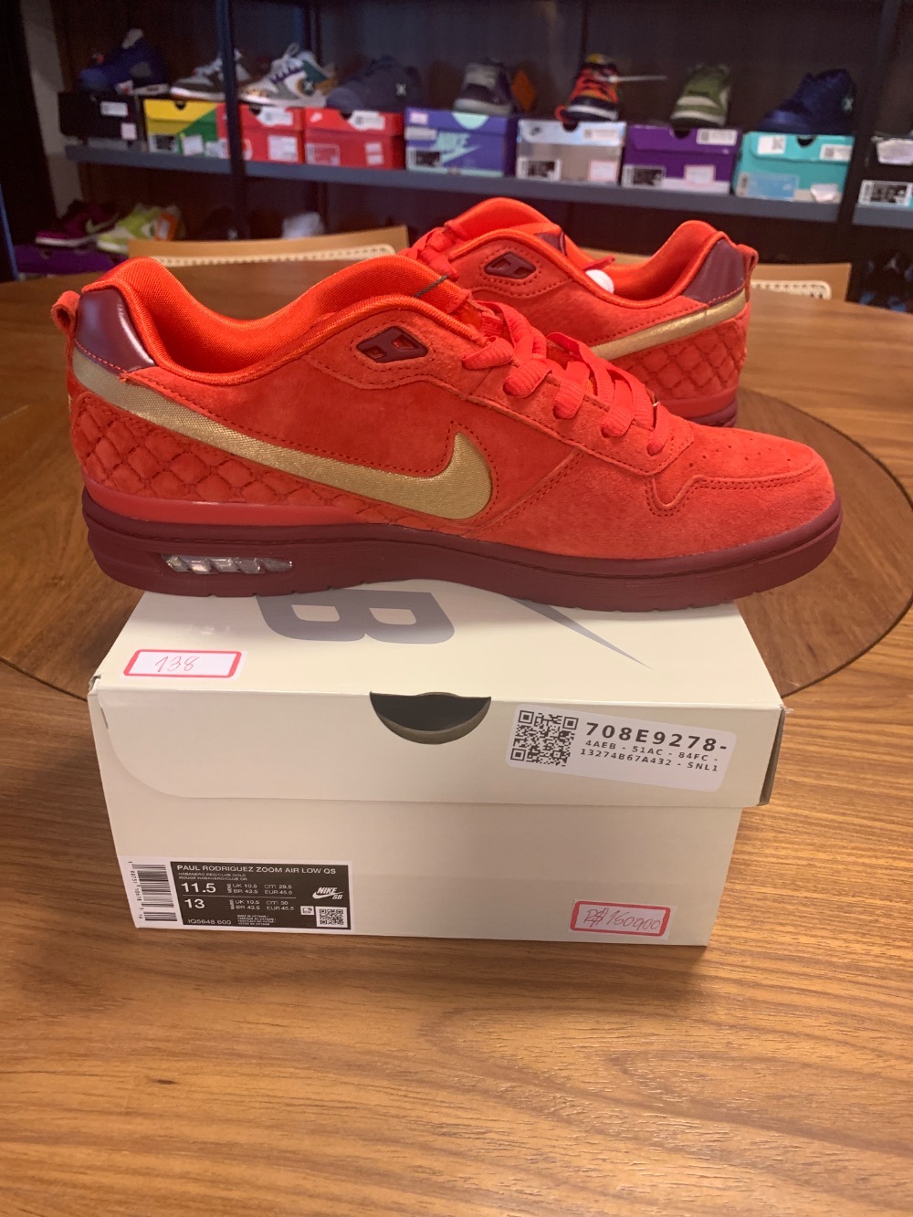 Nike Air Zoom Low Paul Rodriguez Habanero Red Team Red — 43.5, Novo