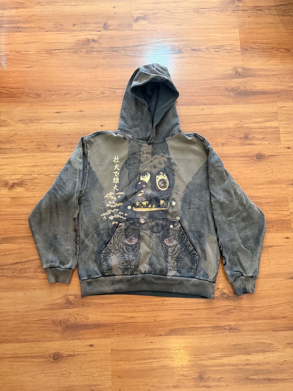 Takashi Murakami x Travis Scott Cactus Jack Moletom Hollow Brown — G, Novo