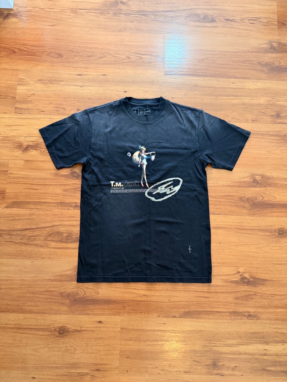 Takashi Murakami x Fragment x Cactus Jack Camiseta Tokyo Jack Black — G, Novo