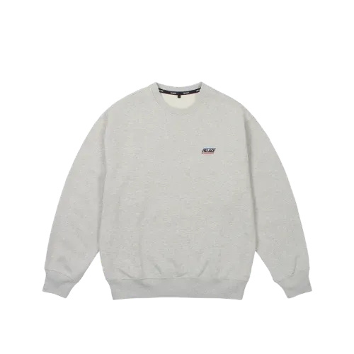 Moletom Palace Basically a Crew Grey Marl