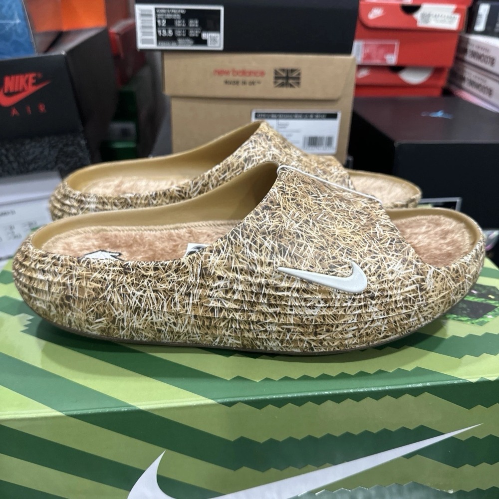 Chinelo Nike ReactX Rejuven8 Slides Wheat Gum Dark Brown — 37, Novo