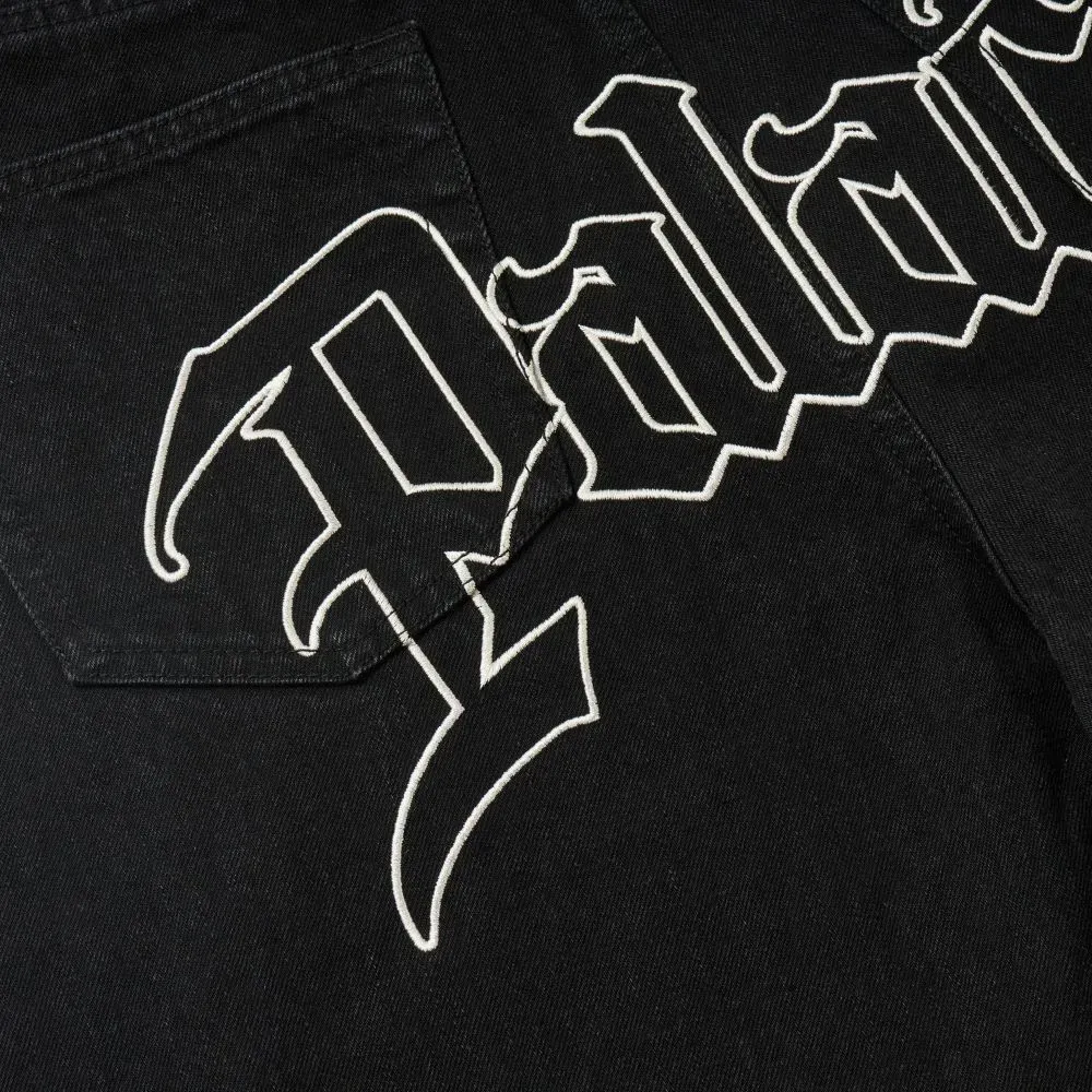 Calça Palace Baggy Jean Le Script P90 Black - Droper