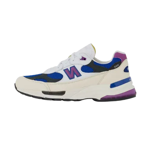 New Balance 992 Made in USA White Team Royal Blue Purple Fuchsia