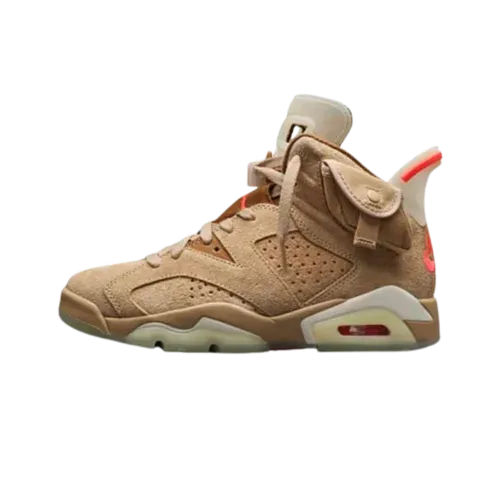 靴 TravisScott Nike AirJordan 6 MediumOlive Travis Scott x Air Jordan 6 British Khaki - Droper