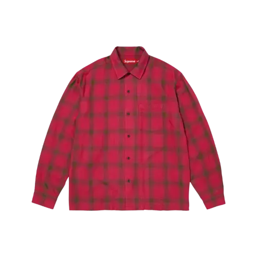 Camisa Supreme Shadow Plaid Rayon Magenta SS26-W5