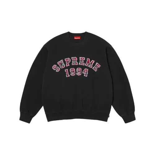 Moletom Supreme Plaid Arc Crewneck Black SS26-W5