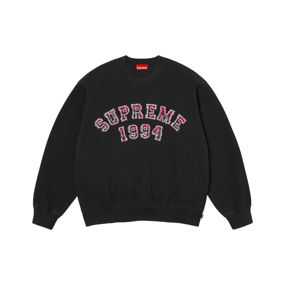 Moletom Supreme Plaid Arc Crewneck Black SS26-W5 - Droper