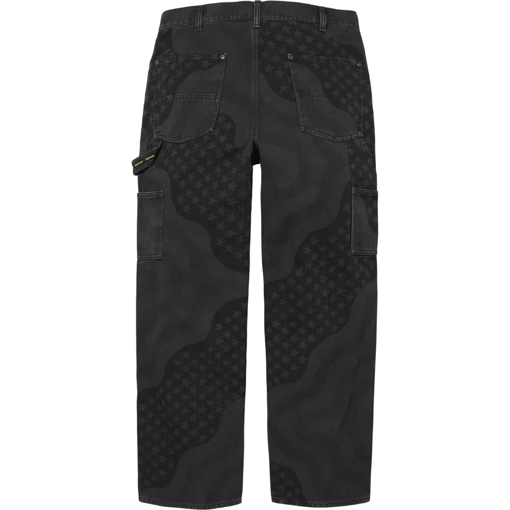 Calça Supreme Flag Double Knee Painter Black SS26-W5 - Droper