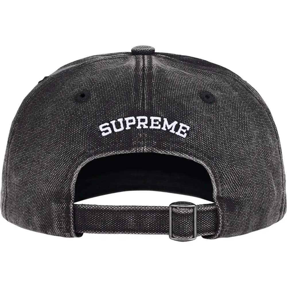 Boné Supreme Pigment Coated S Logo 6-Panel Black SS26-W5 - Droper