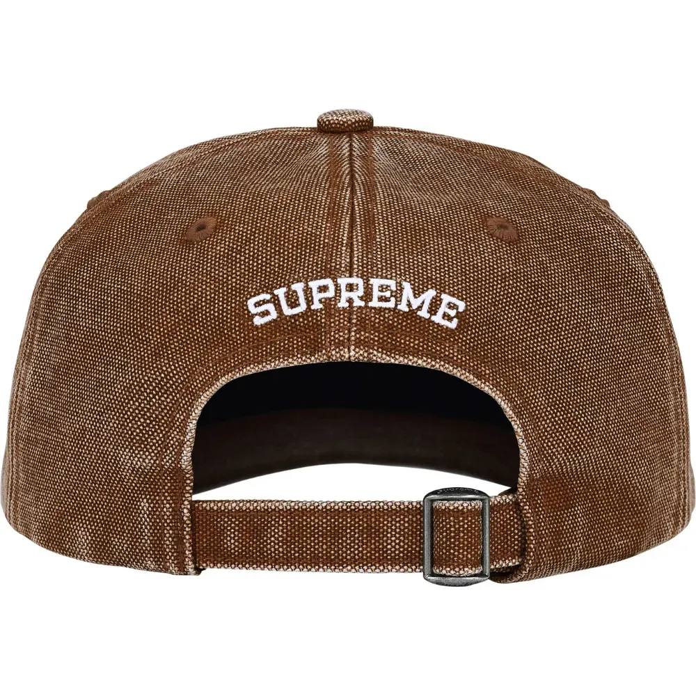 Boné Supreme Pigment Coated S Logo 6-Panel Brown SS26-W5 - Droper