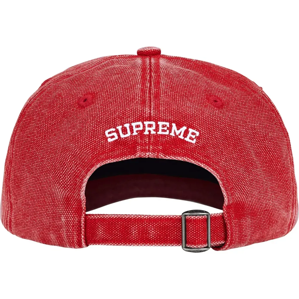 Boné Supreme Pigment Coated S Logo 6-Panel Red SS26-W5 - Droper