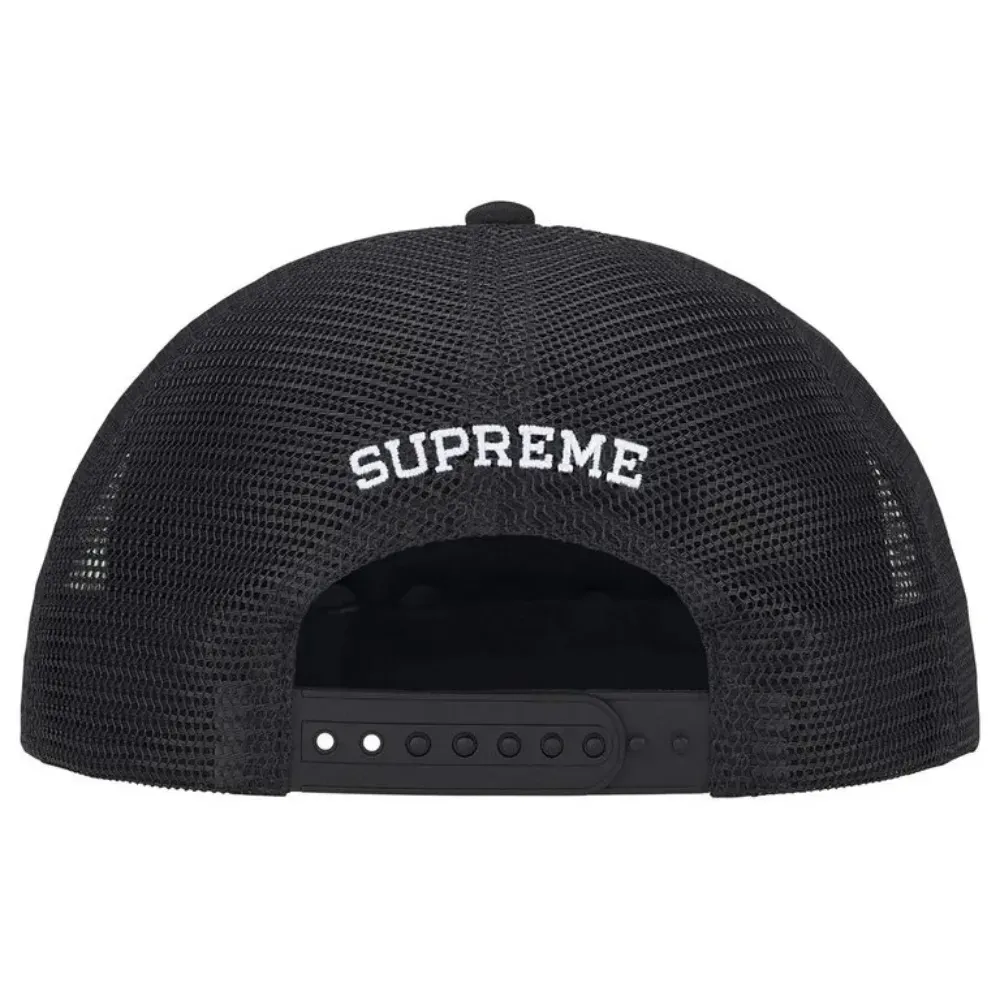 Boné Supreme Pins Mesh Back 5-Panel Black SS26-W5 - Droper