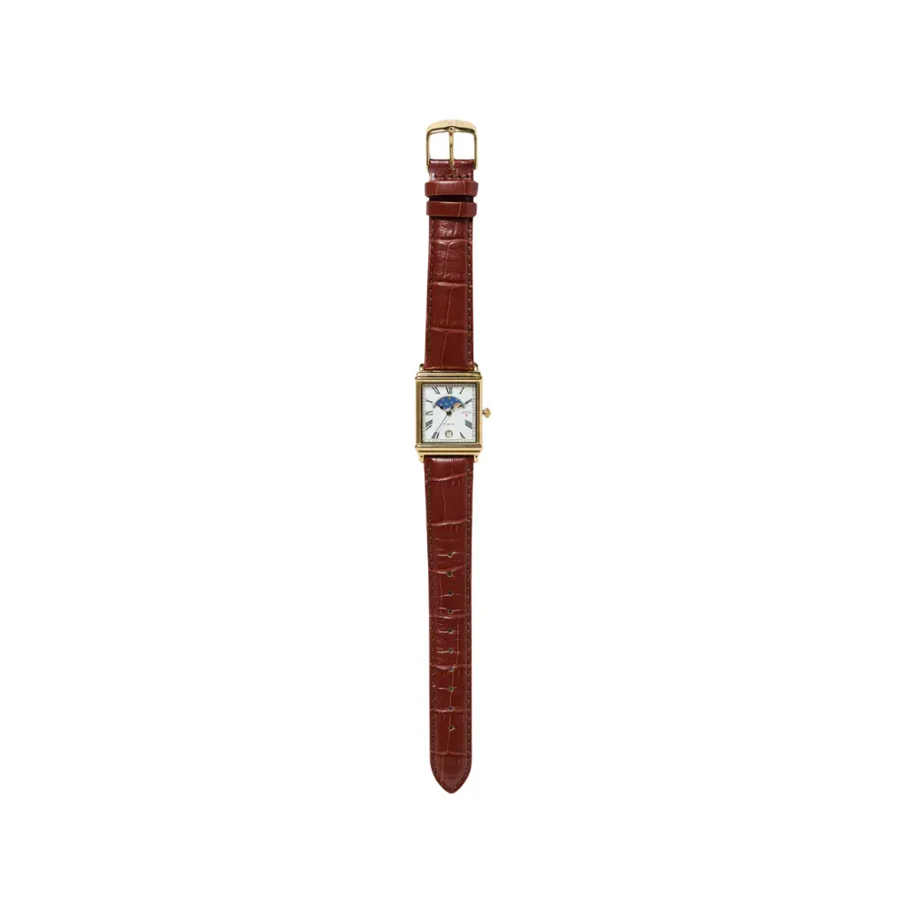 Noah x Timex Relógio Moon Phase Brown Gold 37 mm - Droper