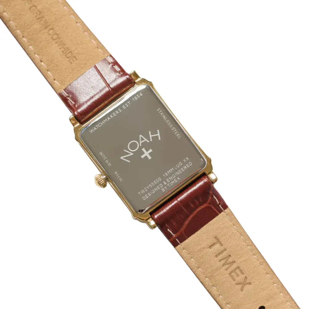 Noah x Timex Relógio Moon Phase Brown Gold 37 mm - Droper