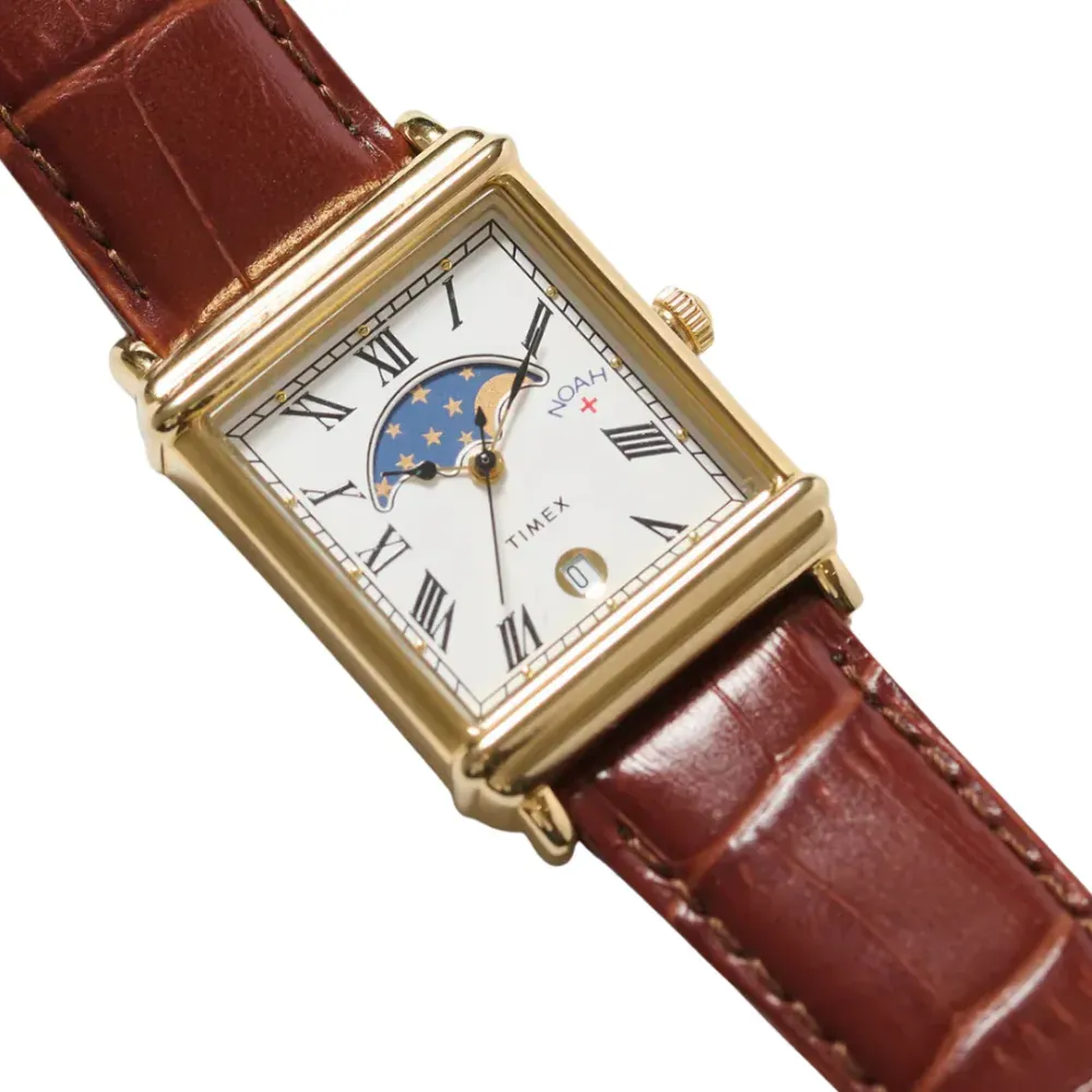 Timex NOAH ゴールド ブラウン 時計 Noah x Timex Relógio Moon Phase Brown Gold 37 mm - Droper