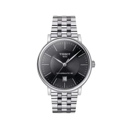 Relógio Tissot Carson Premium Powermatic 80 Automático Black 40mm