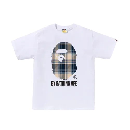 Camiseta A Bathing Ape Bape Check White Blue