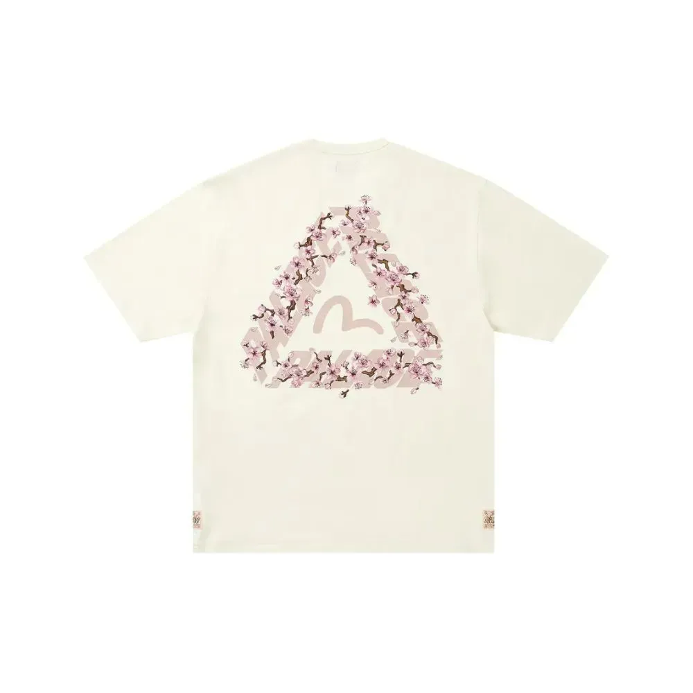 Evisu x Palace Camiseta Heavy Wash Off White - Droper