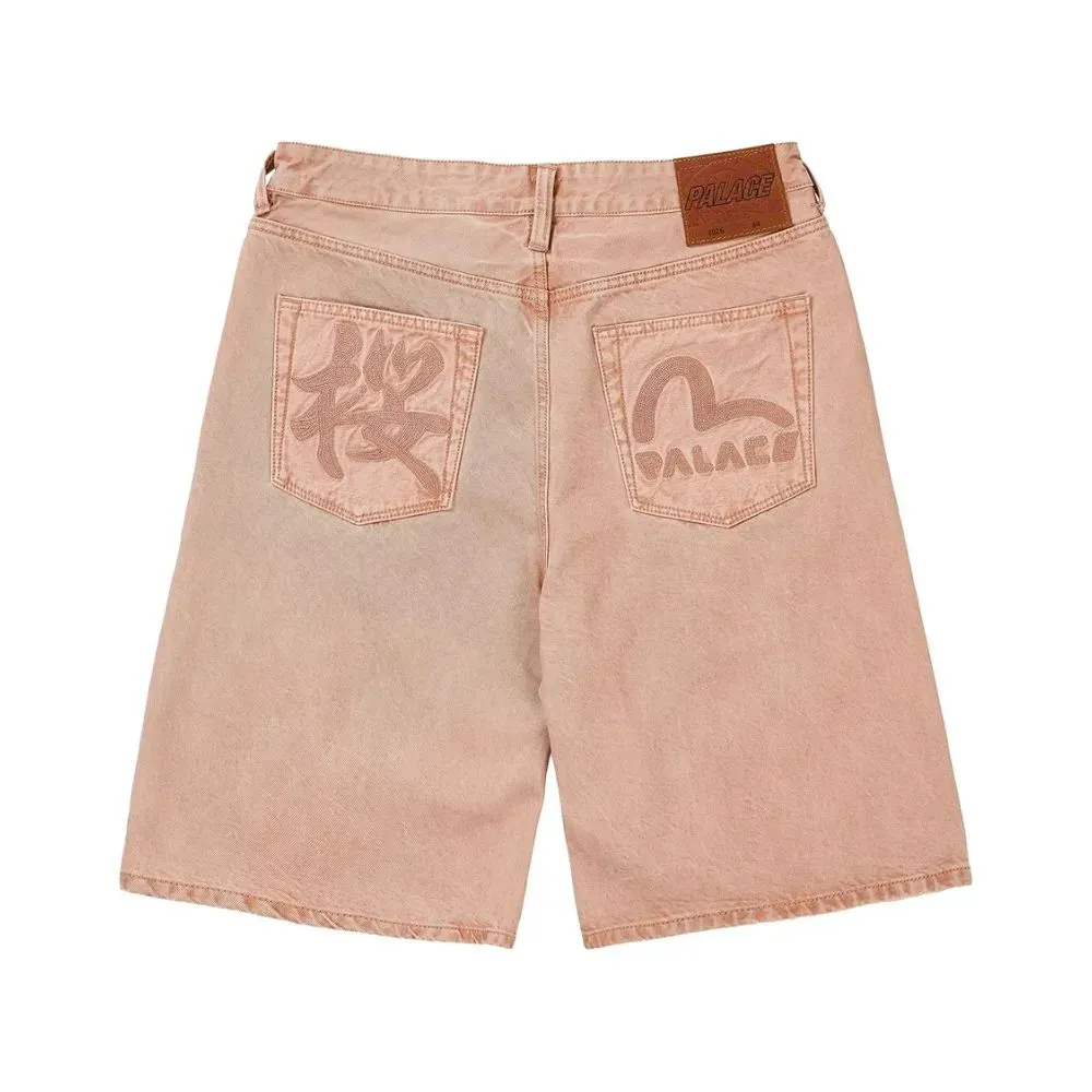 Evisu x Palace Shorts Long Denim Pink Wash - Droper