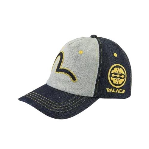 Evisu x Palace Boné Snapback Reverse Indigo
